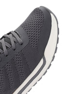 Men's Grey Lace-Up Fabric Sneakers | Derimod