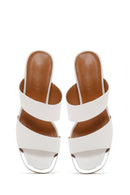 Women's White Heeled Slippers | Derimod