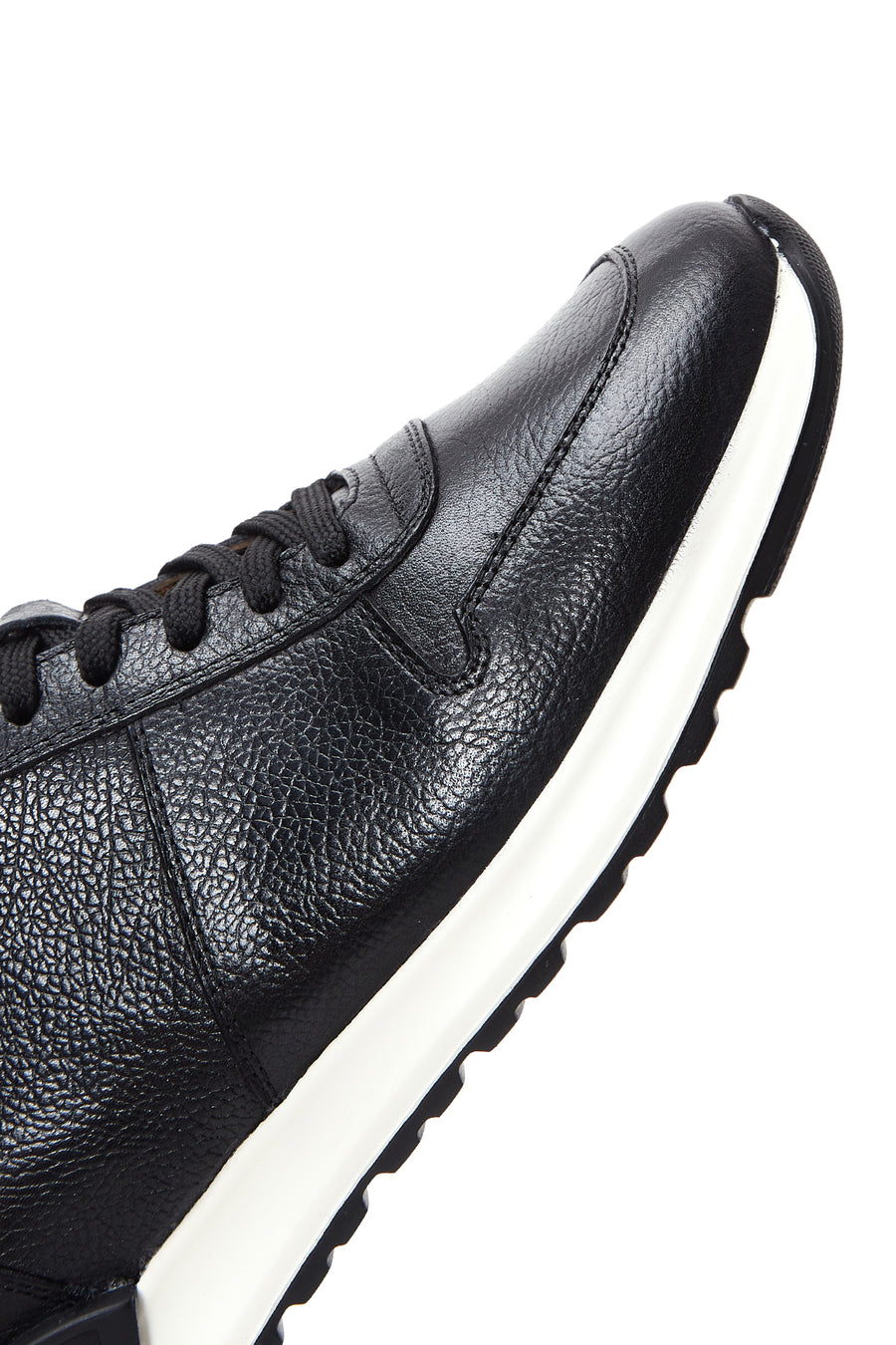 Men's Black Leather Sneaker