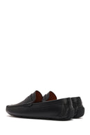 Men's Black Leather Loafer | Derimod