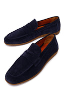Male Navy Suede Loafer | Derimod