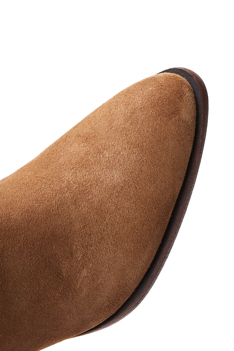 Women's Tan Suede Leather Cowboy Heeled Boots