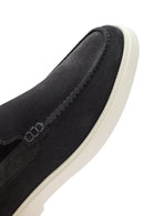 Erkek Gri Süet Deri Casual Loafer | Derimod