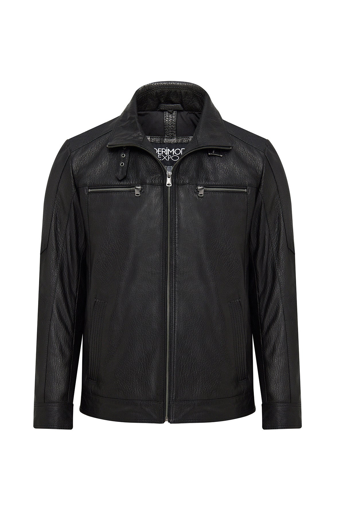 Mateo Men's Black Leather Jacket 24WGE65352H | Derimod