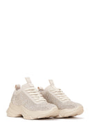 Women's Beige Stone Thick Soled Sneaker | Derimod