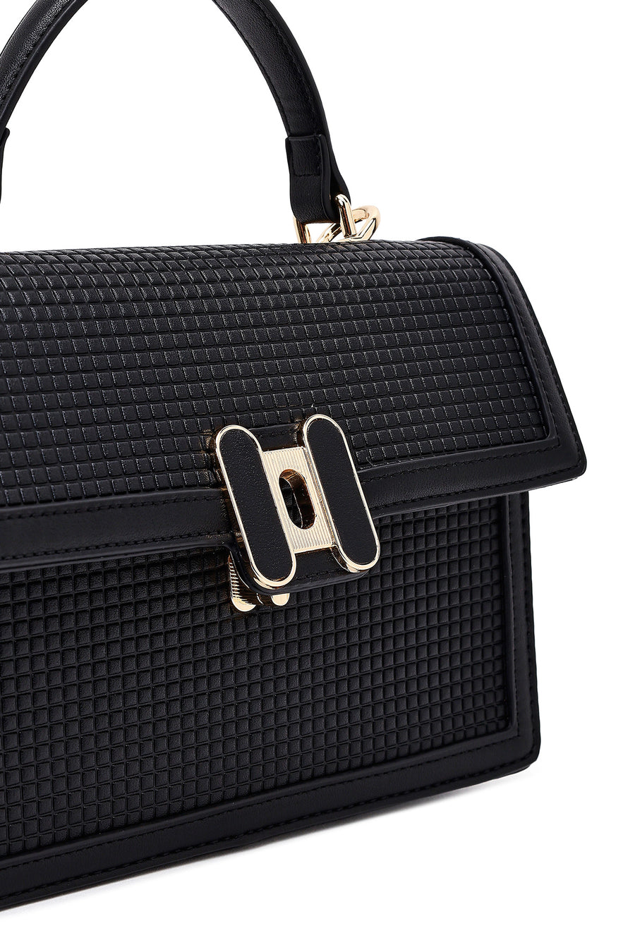 Women's Black Printed Long Strap Crossbody Bag