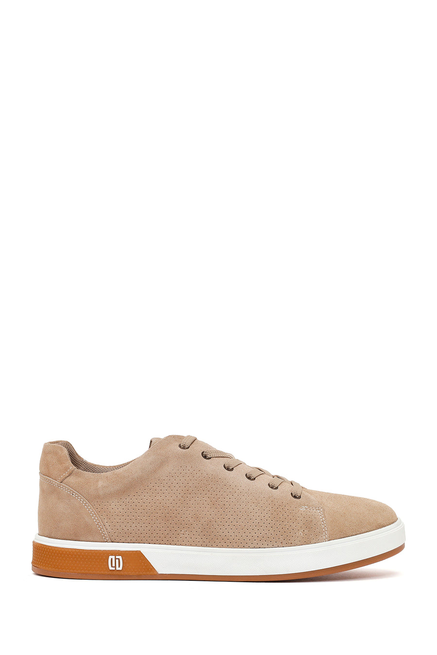 Male Beige Lace-Up Suede Leather Sneaker 26SFD680810 | Derimod