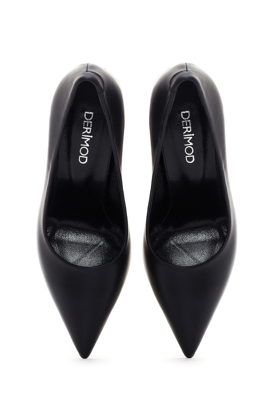 Kadın Siyah Deri Stiletto
