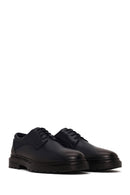 Derimod Fly Male Navy Blue Lace-Up Thick-Soled Leather Casual Shoes | Derimod