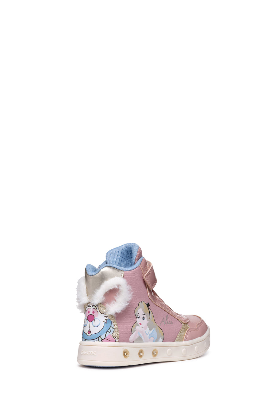 Geox Kız Çocuk Pembe Skylin Bantlı Desenli Bilekli Sneaker