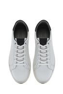 Men's White Lace-up Leather Sneaker | Derimod