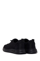 Derimod Zero Male Black Lace-Up Thick-Soled Fabric Sneaker | Derimod