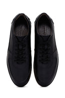 Men's Navy Blue Leather Casual Sneaker | Derimod