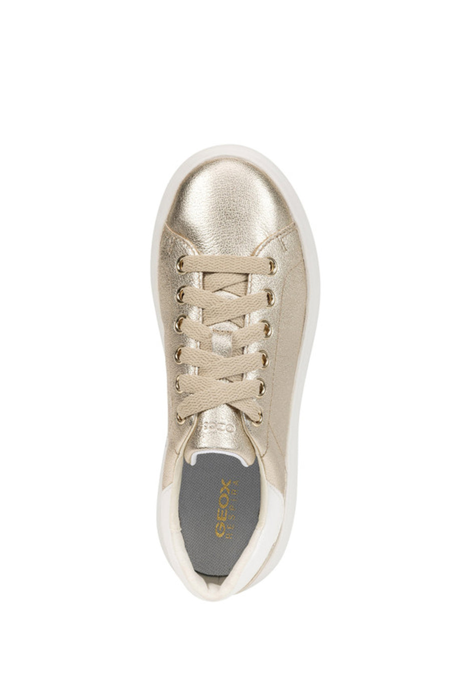 Geox Women's Gray Spherica Ec4.1 Lace-up Leather Sneaker