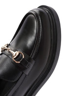 Kadın Siyah Tokalı Maskülen Loafer | Derimod
