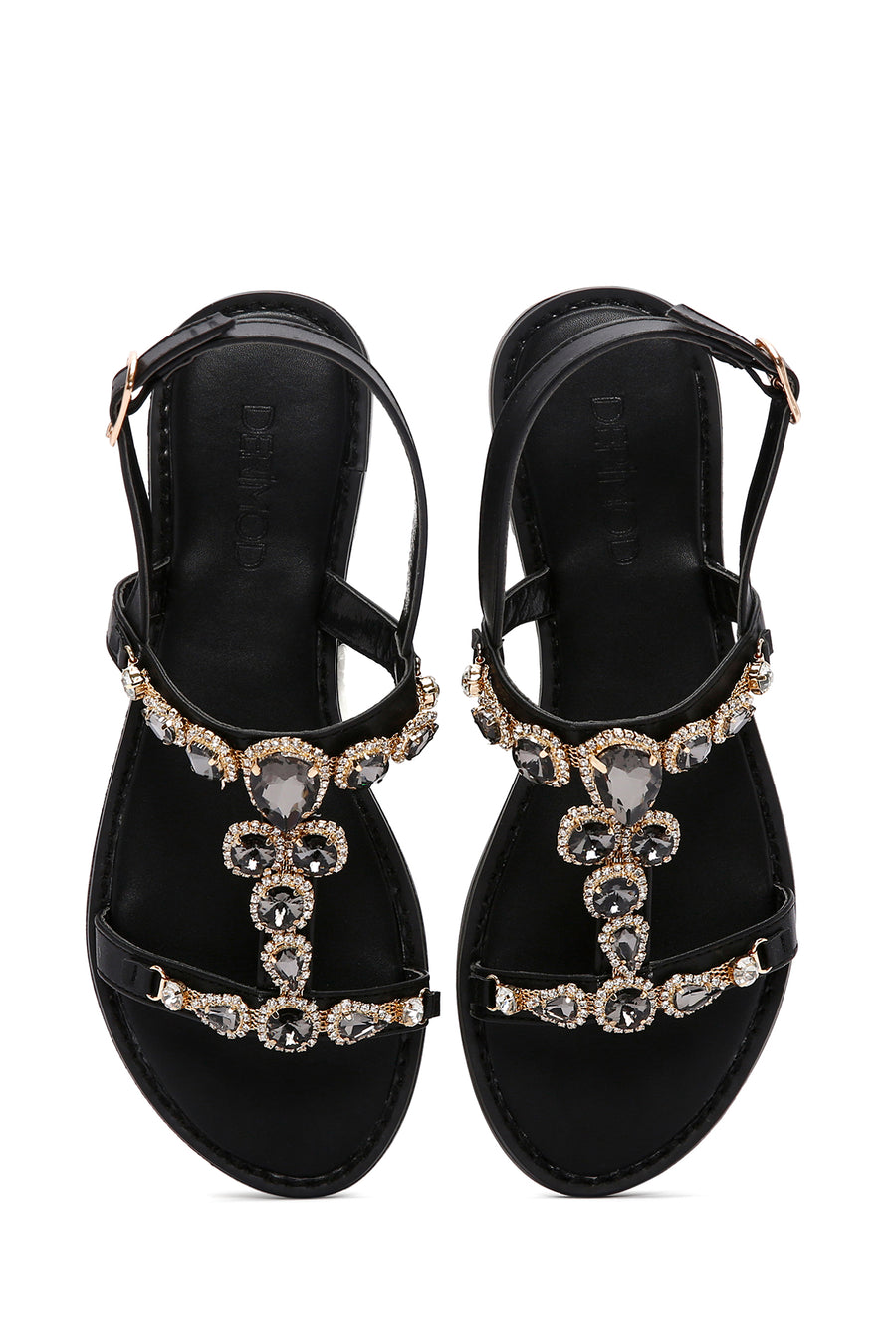 Women's Black Stone Sandals