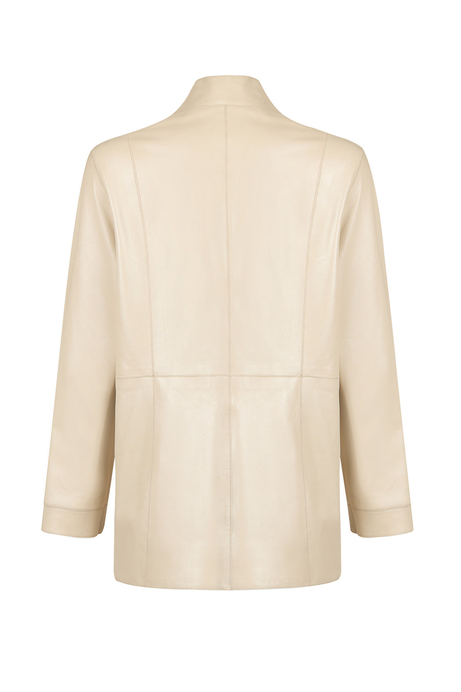 Dorothy Woman Beige Wide-Fit Leather Jacket