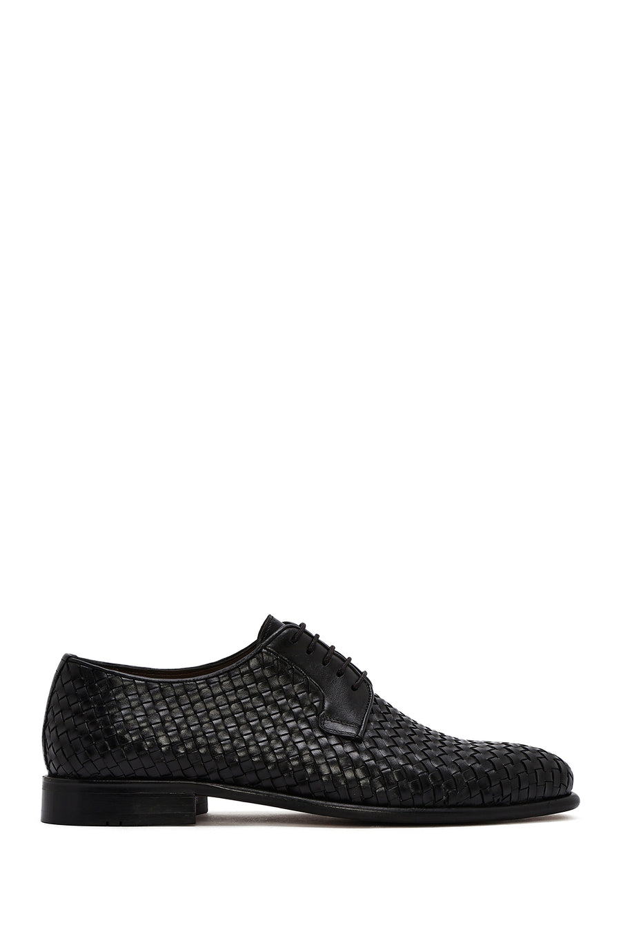 Men's Black Braided Leather Classic Shoes 25SFD601529 | Derimod