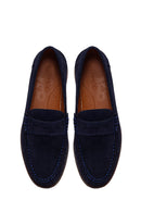 Erkek Lacivert Süet Deri Casual Loafer | Derimod