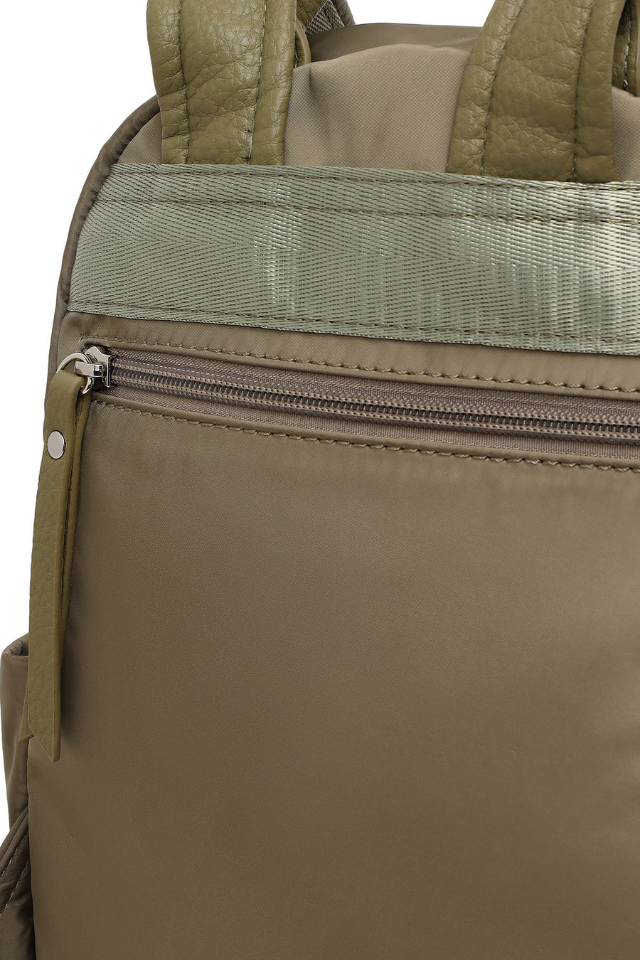 Women's Khaki Fabric Backpack