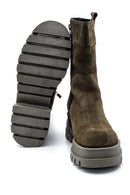 Women's Suede Thick Soled Boots | Derimod