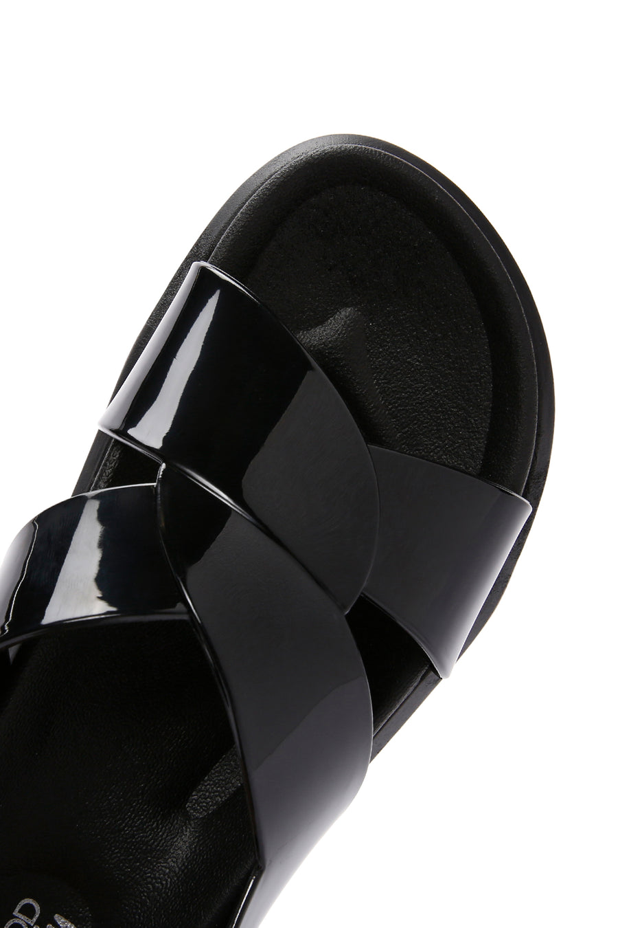 Women's Black Ankle Strap Thick Soled Jelly Sandals