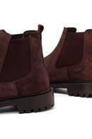 Male Brown Suede Chelsea Boots | Derimod