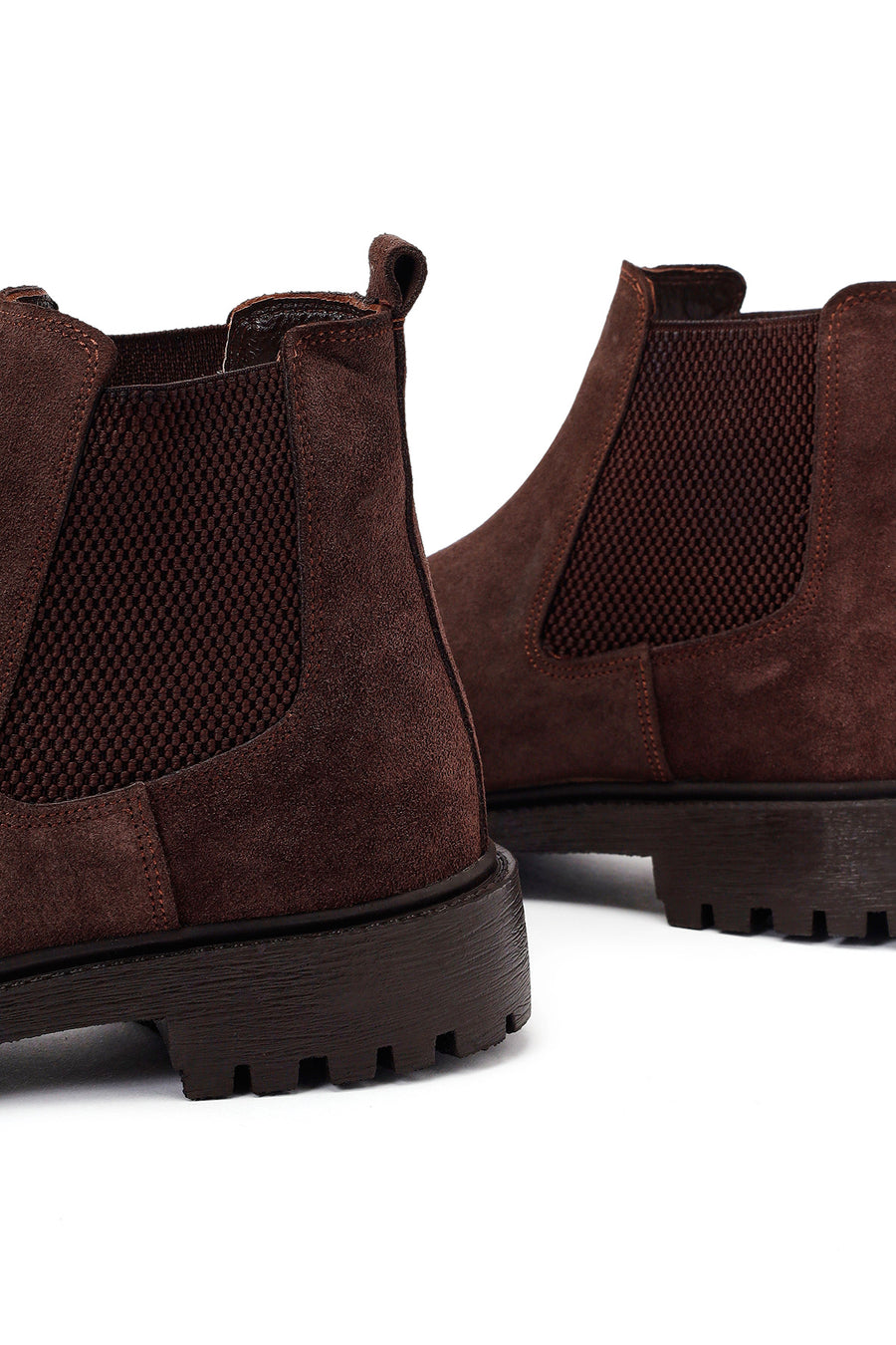 Male Brown Suede Chelsea Boots