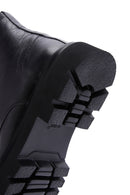 Men's Black Leather Zippered Boots | Derimod