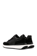 Men's Black Lace-up Thick-Sole Leather Casual Sneaker | Derimod