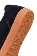 Erkek Lacivert Bağcıklı Süet Deri Sneaker | Derimod