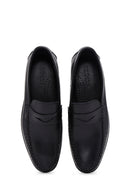 Men's Black Leather Casual Loafer | Derimod