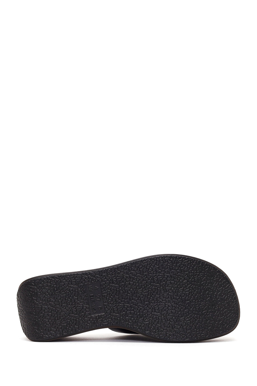 Women's Black Wedge Heeled Slippers
