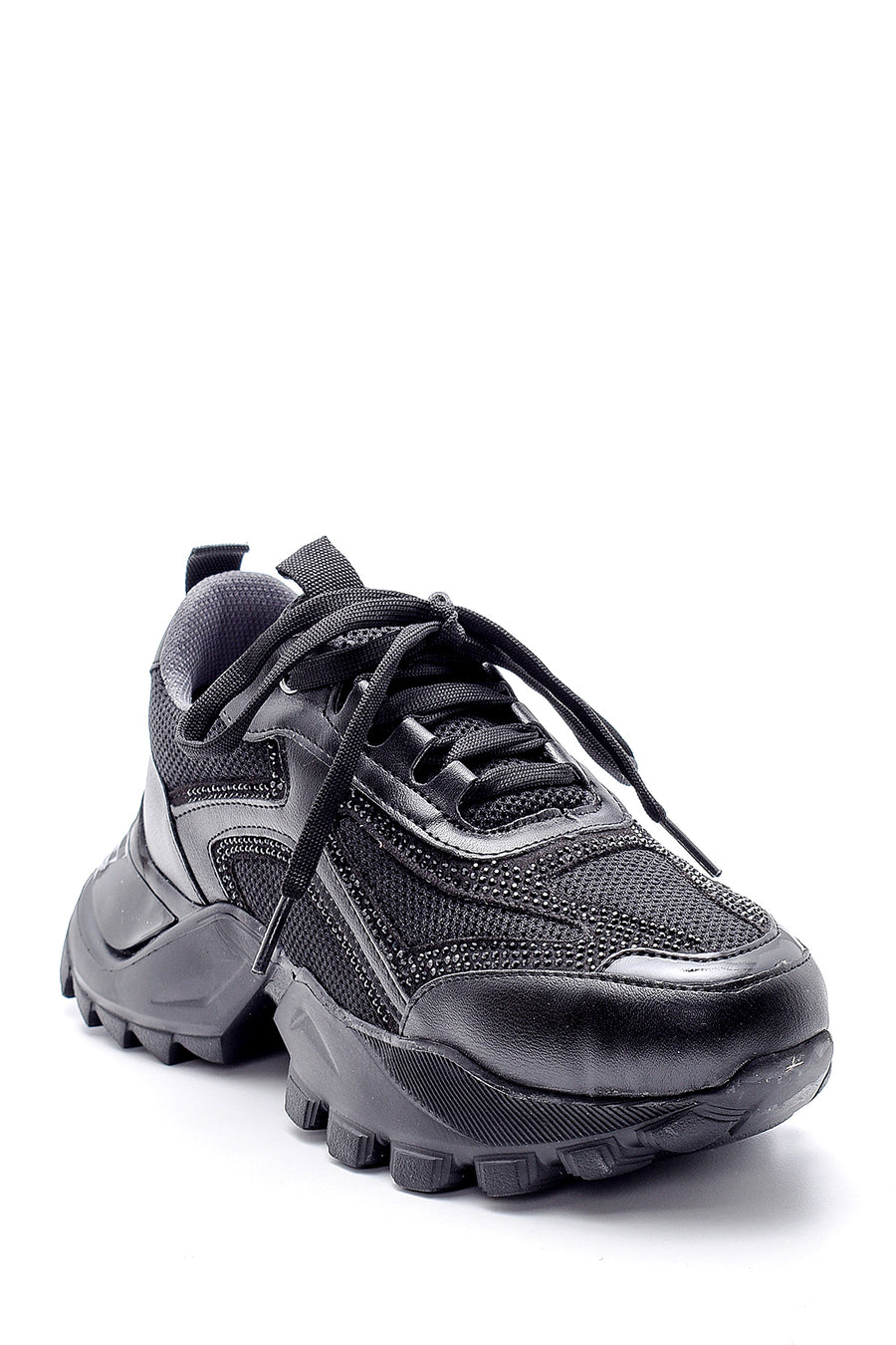 Women's Leather High-Sole Sneaker