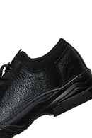 Men's Black Leather Casual Sneaker | Derimod