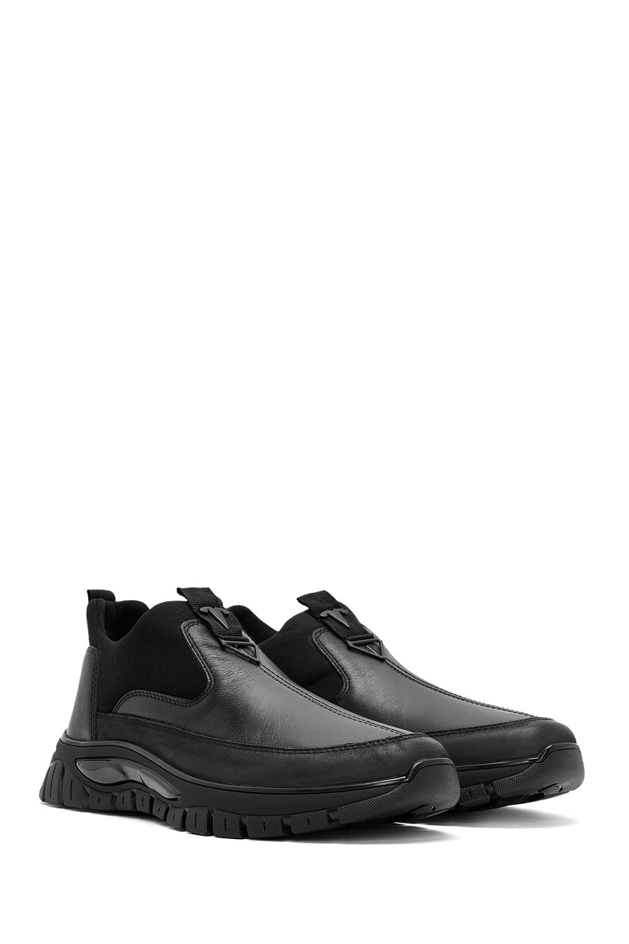 Men's Black Leather Comfort Loafer