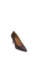 Woman Brown Thin-heeled Leather Stiletto | Derimod
