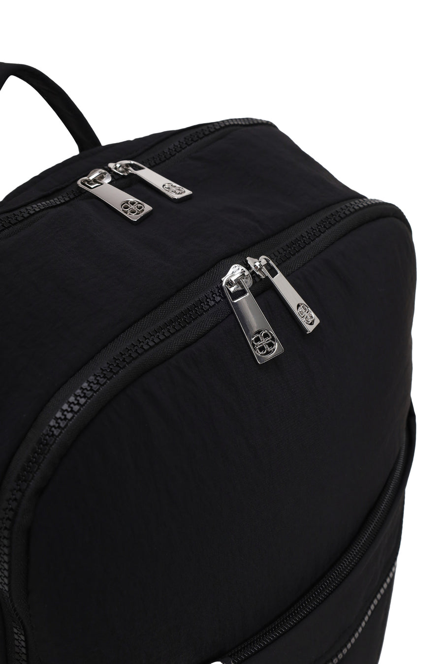 Woman Black Fabric Backpack