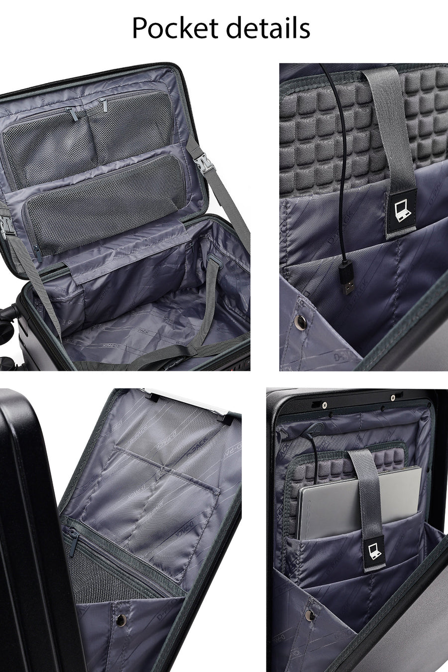 D-Pack Unisex Siyah Kabin Boy Valiz