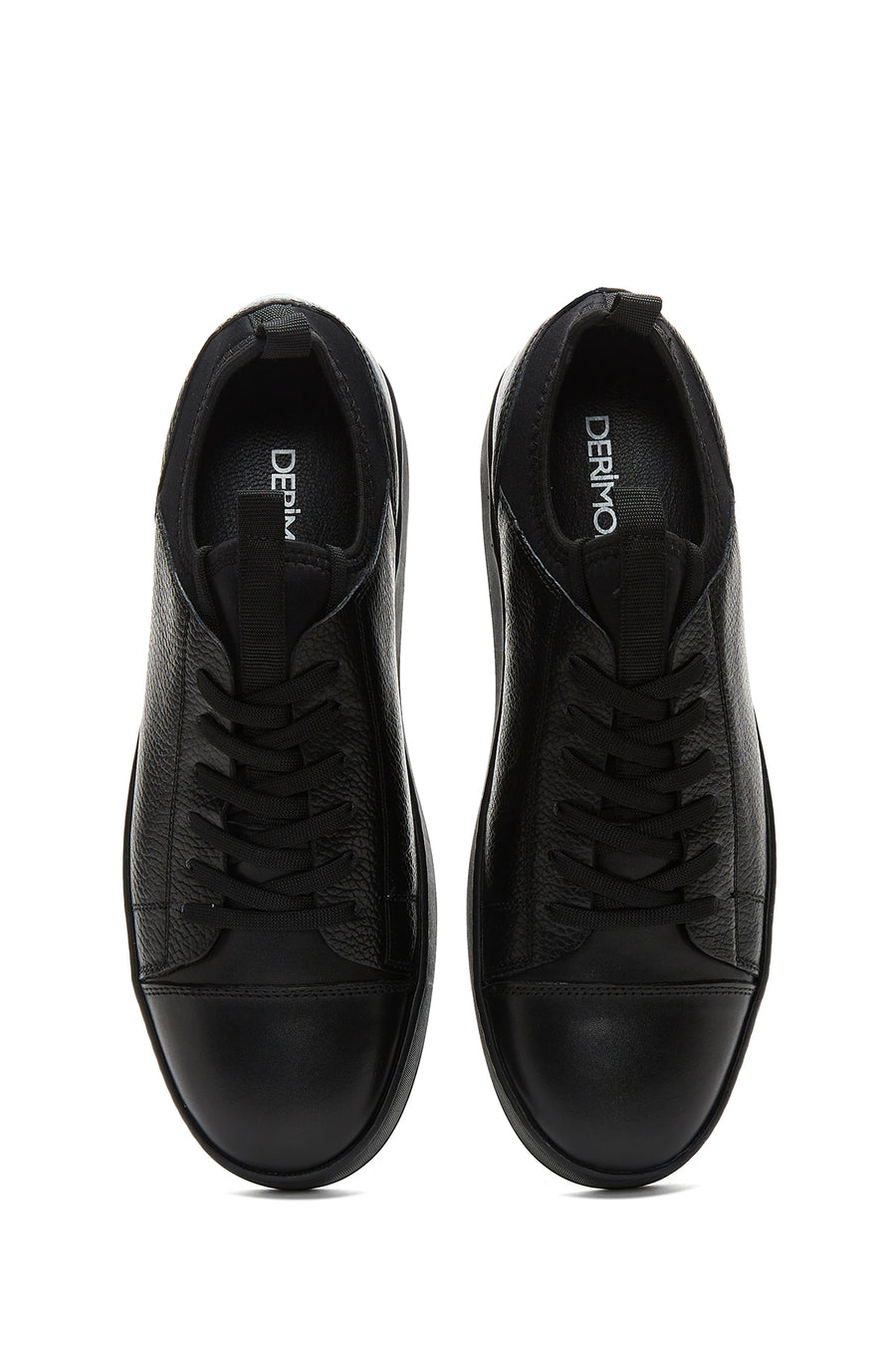 Erkek Siyah Deri Sneaker