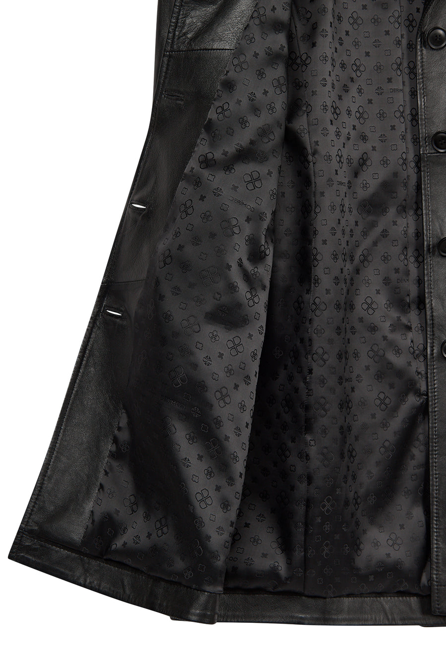 Lilian Woman Black Long Leather Coat