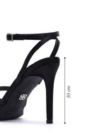 Women's Black Ankle Strap Thin Heel Sandals | Derimod