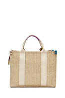 Women's Beige Long Strap Straw Shoulder Bag | Derimod