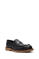 Men's Black Leather Classic Loafer | Derimod