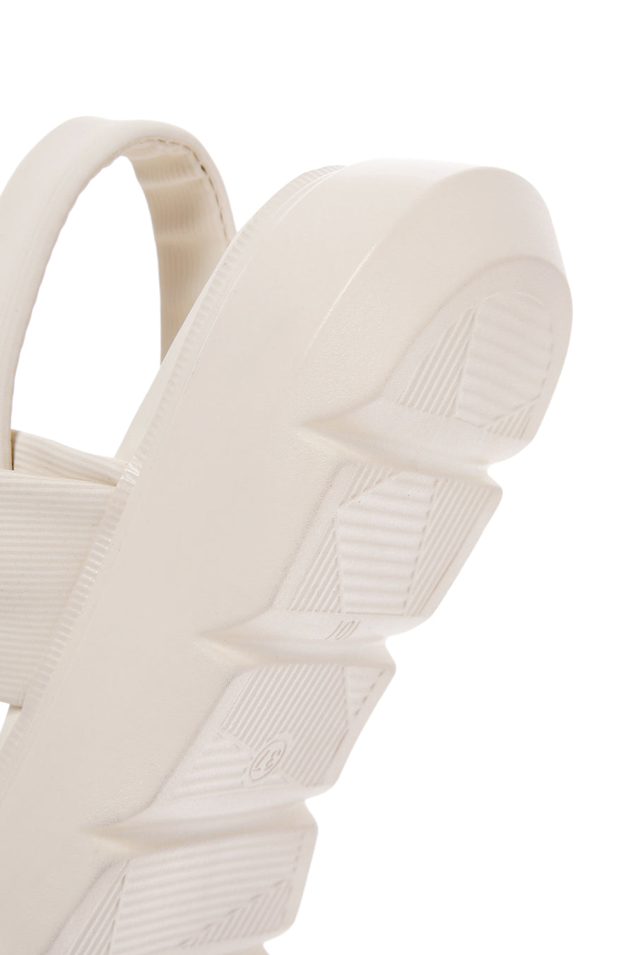 Women's Cream Thick Soled Sandals