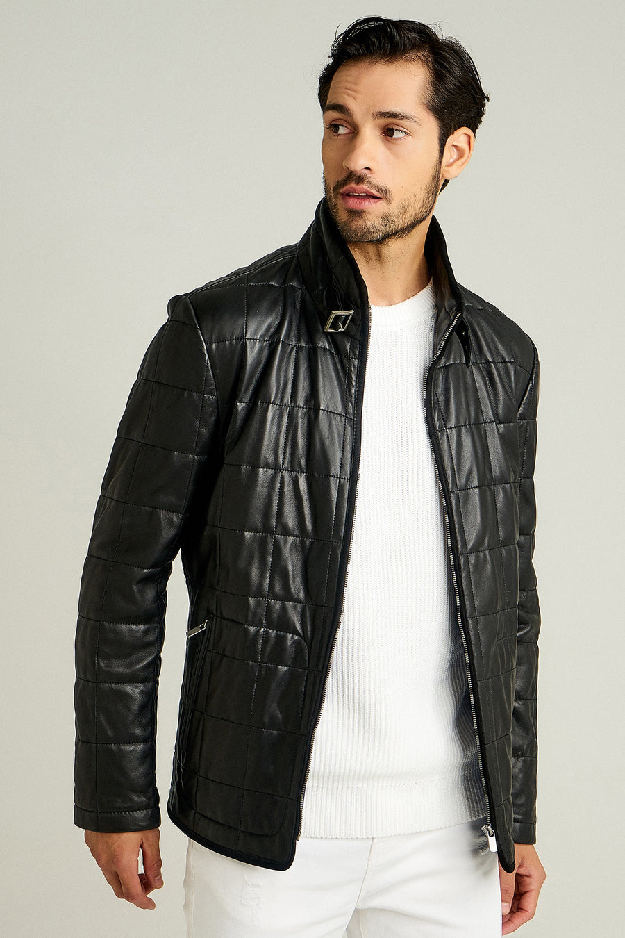 Asensio Men's Leather Jacket