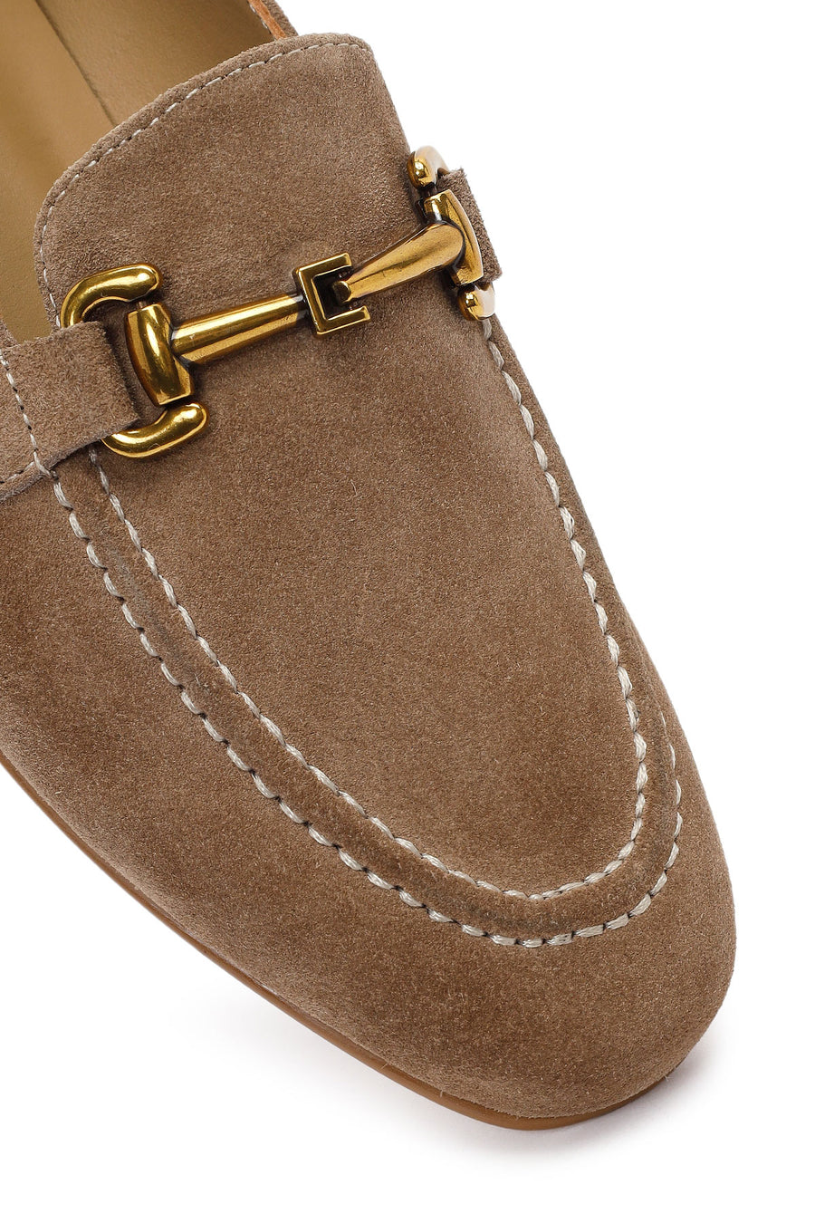 Women's Mink Suede Leather Loafer with Buckle