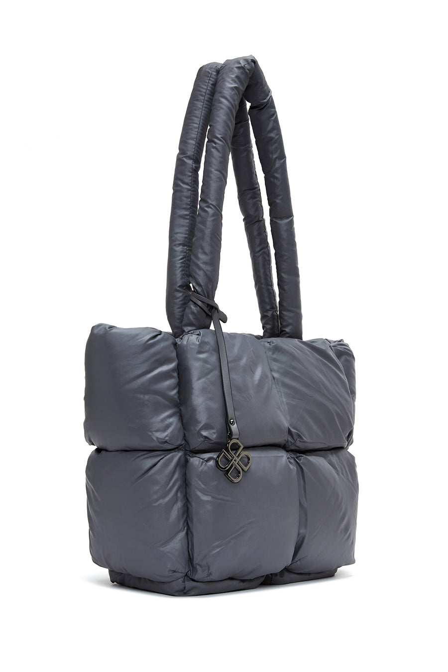 Women's Gray Quilted Shoulder Bag