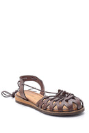 Women's Leather Rope Detailed Sandals | Derimod