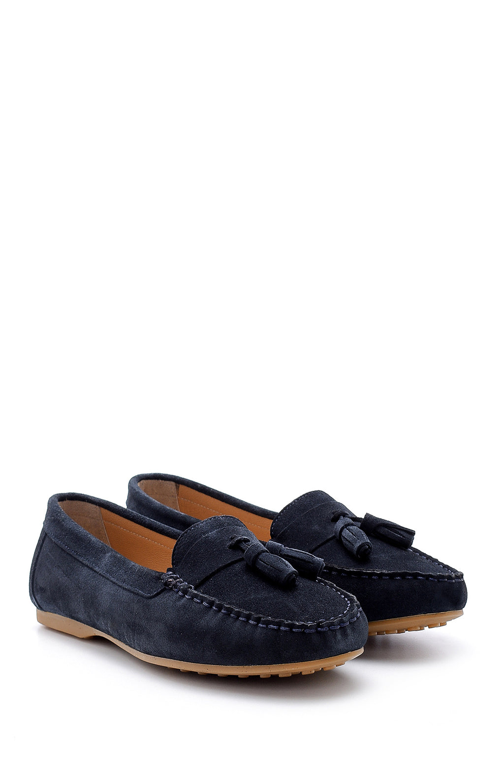 Kadın Süet Püskül Detaylı Loafer